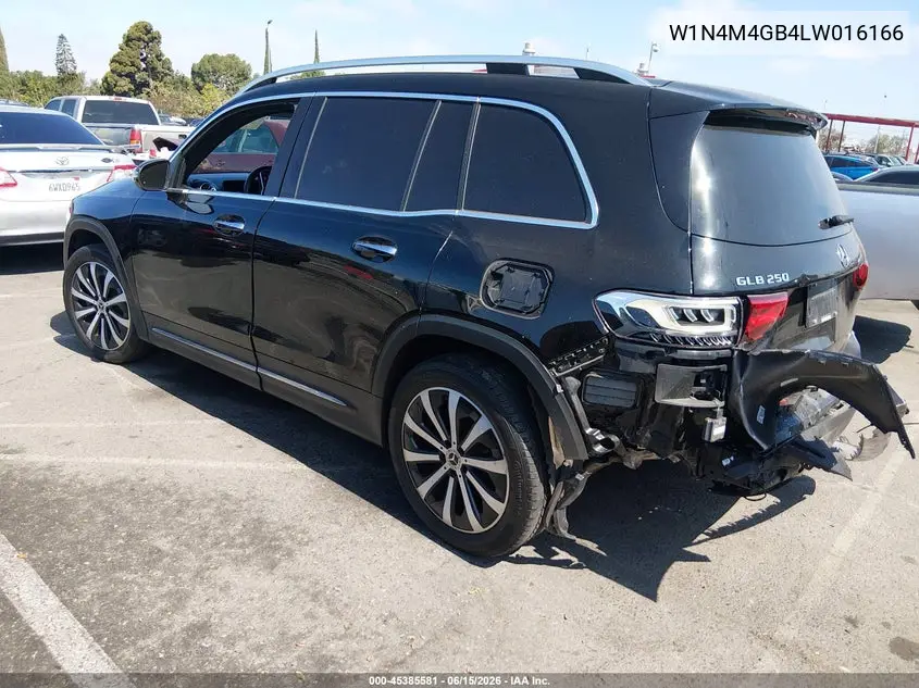 2020 Mercedes-Benz Glb 250 VIN: W1N4M4GB4LW016166 Lot: 45385581