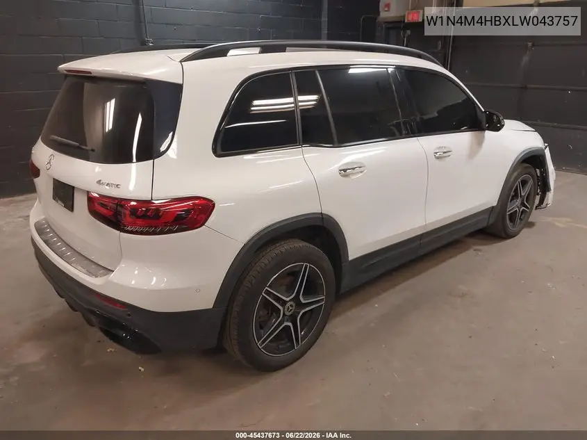 2020 Mercedes-Benz Glb 250 4Matic VIN: W1N4M4HBXLW043757 Lot: 45437673