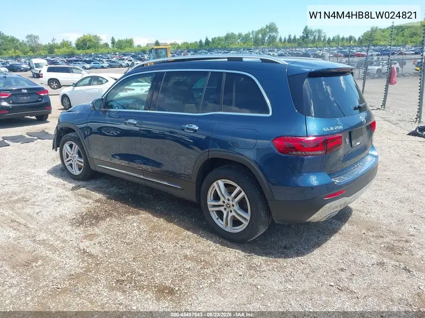 2020 Mercedes-Benz Glb 250 4Matic VIN: W1N4M4HB8LW024821 Lot: 45457543