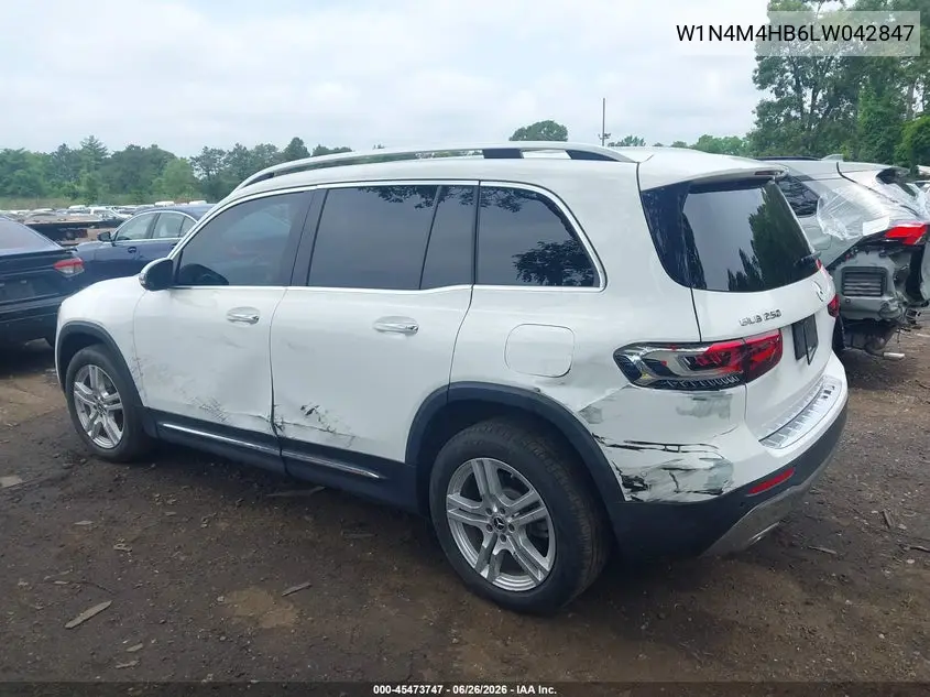 2020 Mercedes-Benz Glb 250 4Matic VIN: W1N4M4HB6LW042847 Lot: 45473747