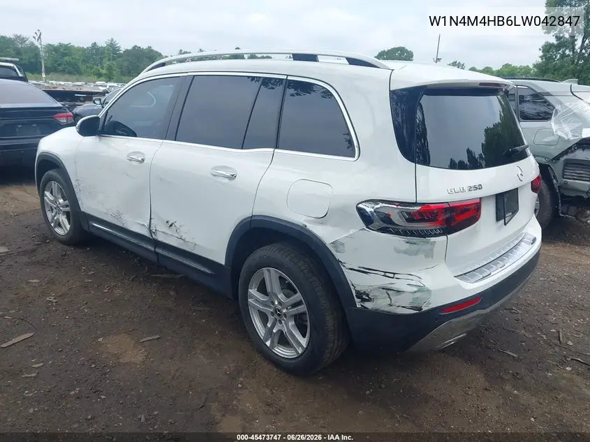 2020 Mercedes-Benz Glb 250 4Matic VIN: W1N4M4HB6LW042847 Lot: 45473747