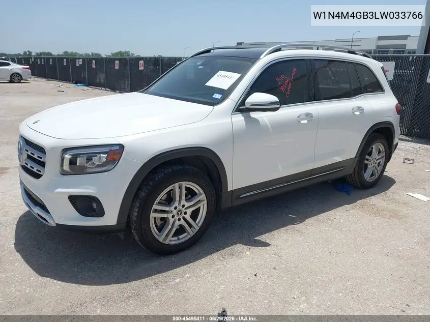 2020 Mercedes-Benz Glb 250 VIN: W1N4M4GB3LW033766 Lot: 45495411