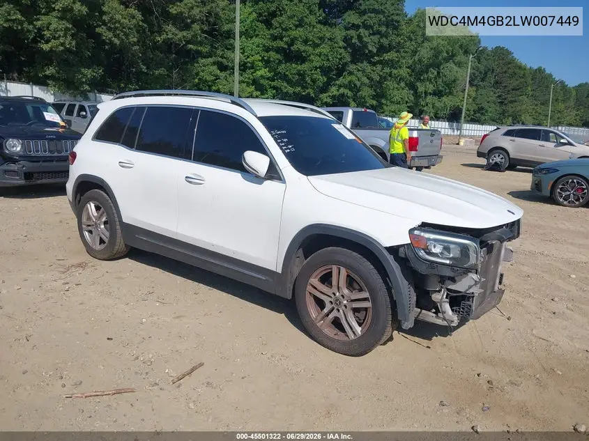 2020 Mercedes-Benz Glb 250 VIN: WDC4M4GB2LW007449 Lot: 45501322