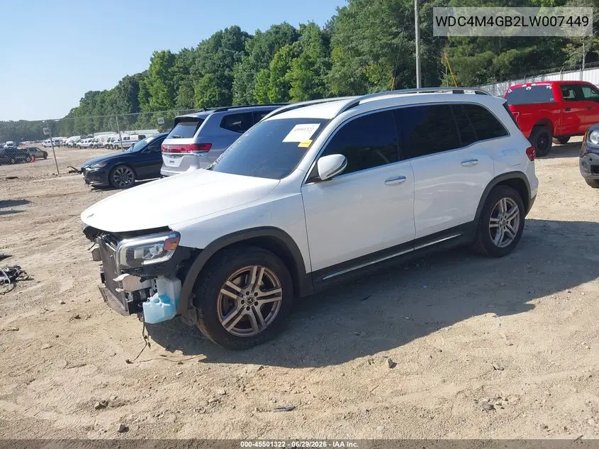2020 Mercedes-Benz Glb 250 VIN: WDC4M4GB2LW007449 Lot: 45501322