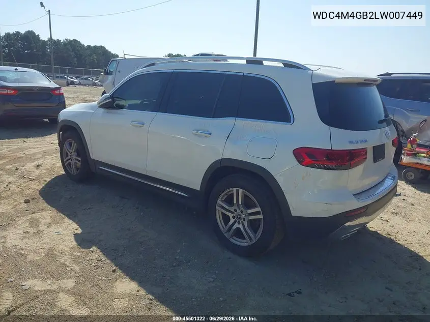 2020 Mercedes-Benz Glb 250 VIN: WDC4M4GB2LW007449 Lot: 45501322
