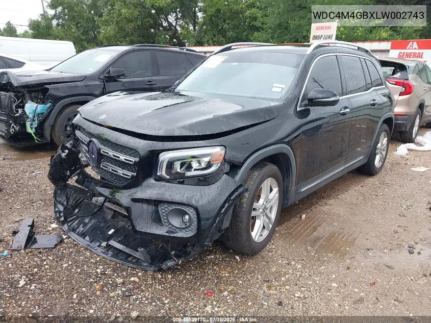 2020 Mercedes-Benz Glb 250 VIN: WDC4M4GBXLW002743 Lot: 45539170