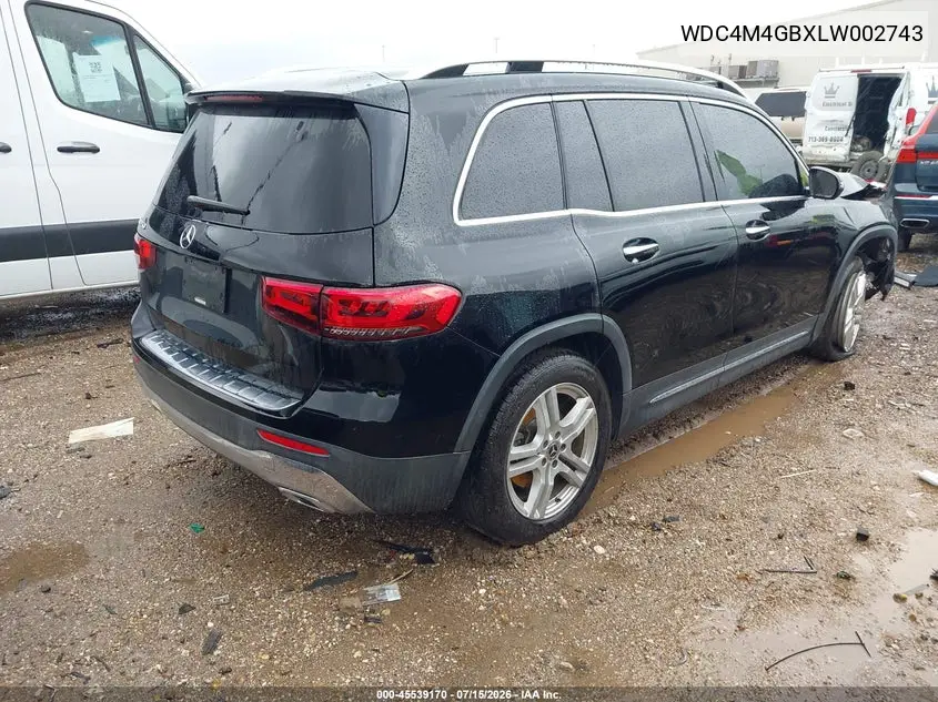 2020 Mercedes-Benz Glb 250 VIN: WDC4M4GBXLW002743 Lot: 45539170
