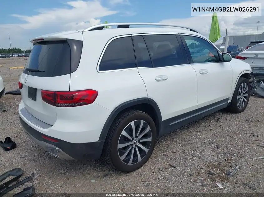 2020 Mercedes-Benz Glb 250 VIN: W1N4M4GB2LW026291 Lot: 45543935