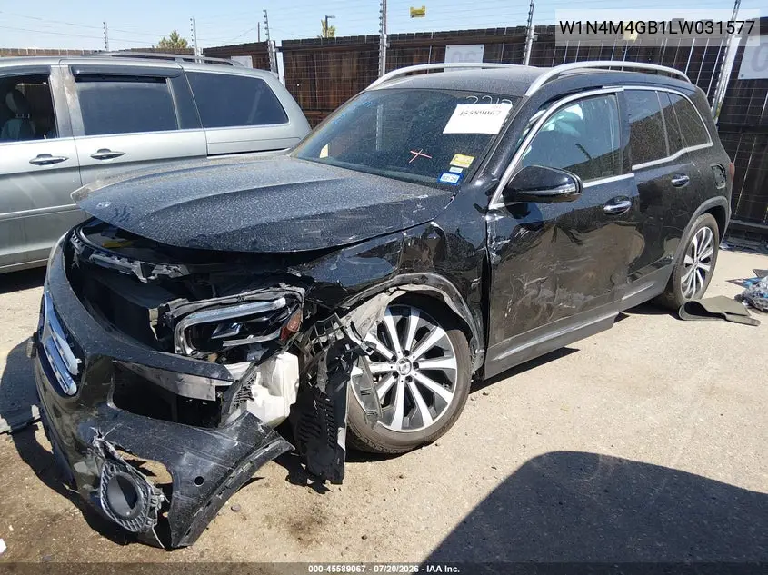 2020 Mercedes-Benz Glb 250 VIN: W1N4M4GB1LW031577 Lot: 45589067