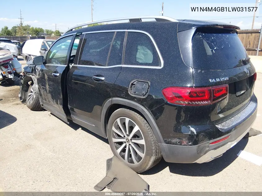 2020 Mercedes-Benz Glb 250 VIN: W1N4M4GB1LW031577 Lot: 45589067