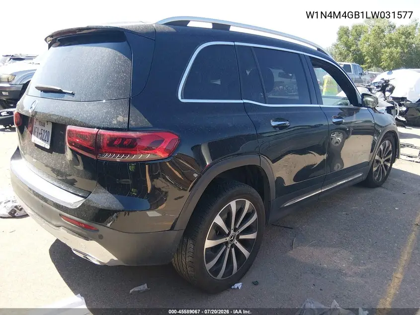 2020 Mercedes-Benz Glb 250 VIN: W1N4M4GB1LW031577 Lot: 45589067