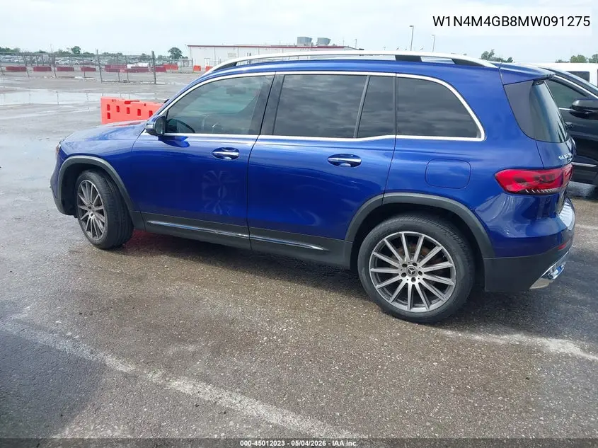 2021 Mercedes-Benz Glb 250 VIN: W1N4M4GB8MW091275 Lot: 45012023
