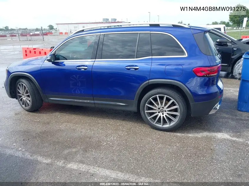 2021 Mercedes-Benz Glb 250 VIN: W1N4M4GB8MW091275 Lot: 45012023