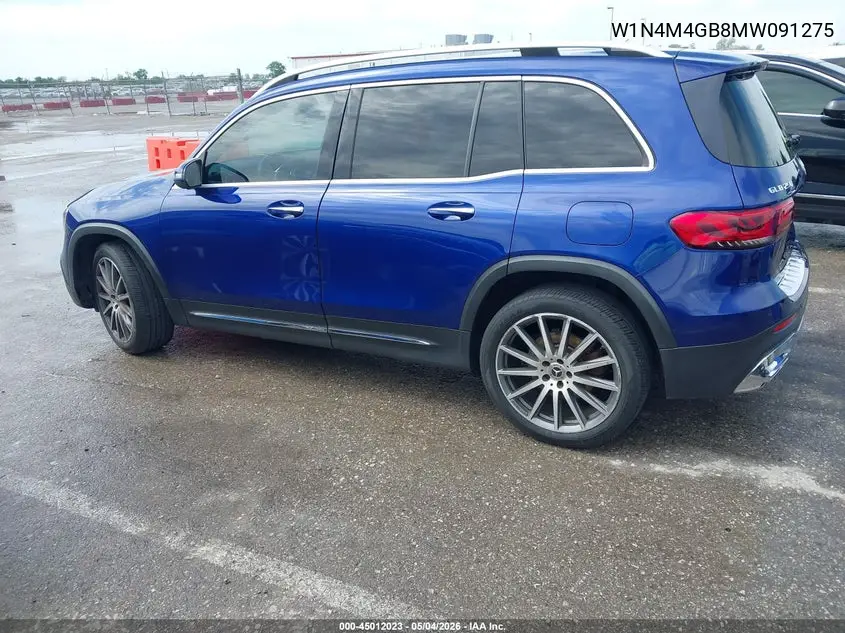2021 Mercedes-Benz Glb 250 VIN: W1N4M4GB8MW091275 Lot: 45012023
