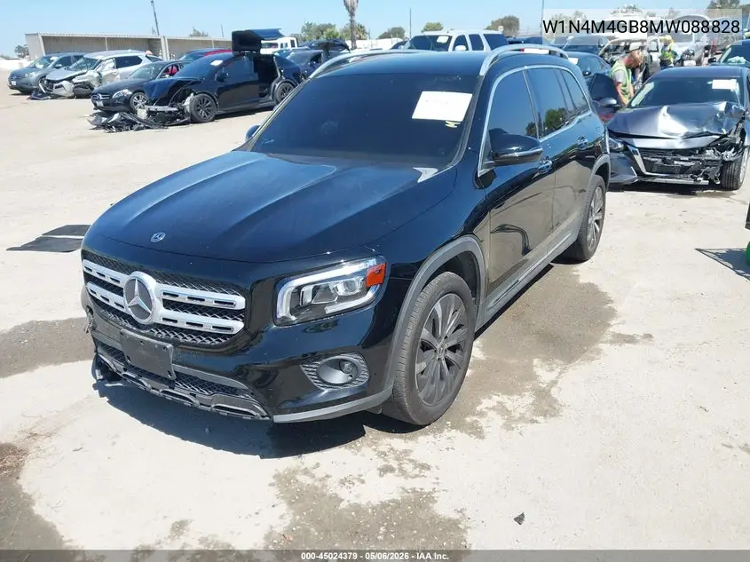 2021 Mercedes-Benz Glb 250 VIN: W1N4M4GB8MW088828 Lot: 45024379