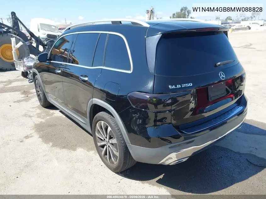 2021 Mercedes-Benz Glb 250 VIN: W1N4M4GB8MW088828 Lot: 45024379