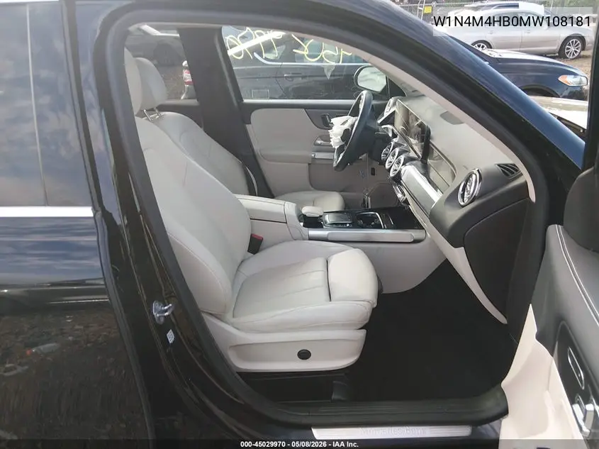 2021 Mercedes-Benz Glb 250 4Matic VIN: W1N4M4HB0MW108181 Lot: 45029970