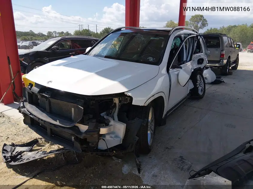 2021 Mercedes-Benz Glb 250 4Matic VIN: W1N4M4HB1MW088166 Lot: 45074474