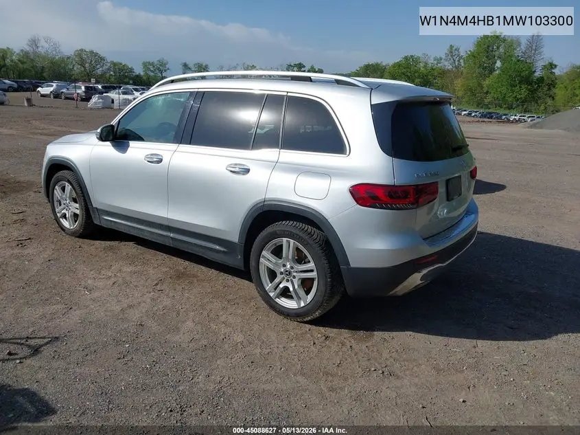 2021 Mercedes-Benz Glb 250 4Matic VIN: W1N4M4HB1MW103300 Lot: 45088627