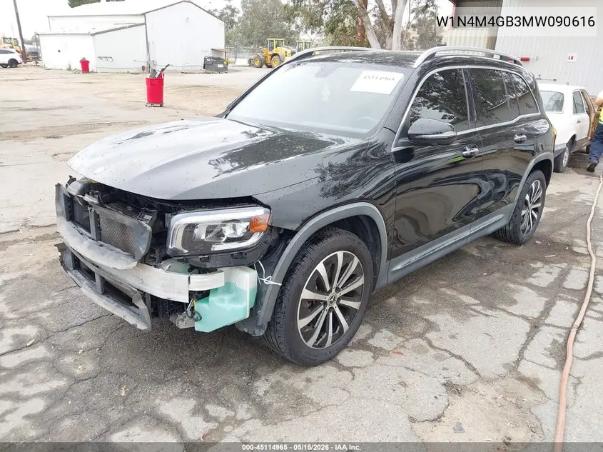 2021 Mercedes-Benz Glb 250 VIN: W1N4M4GB3MW090616 Lot: 45114965