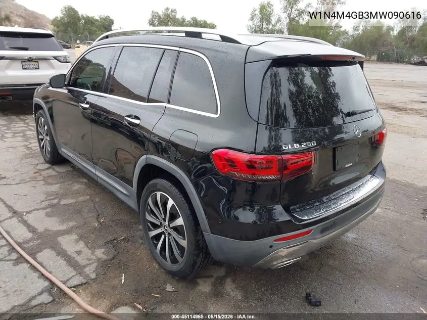 2021 Mercedes-Benz Glb 250 VIN: W1N4M4GB3MW090616 Lot: 45114965