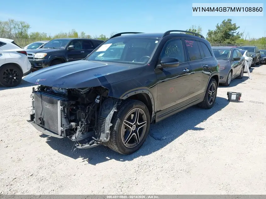 2021 Mercedes-Benz Glb 250 VIN: W1N4M4GB7MW108860 Lot: 45118849