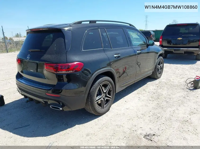 2021 Mercedes-Benz Glb 250 VIN: W1N4M4GB7MW108860 Lot: 45118849