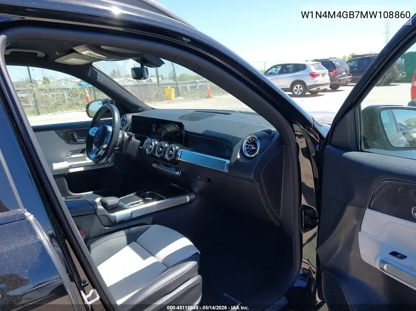 2021 Mercedes-Benz Glb 250 VIN: W1N4M4GB7MW108860 Lot: 45118849