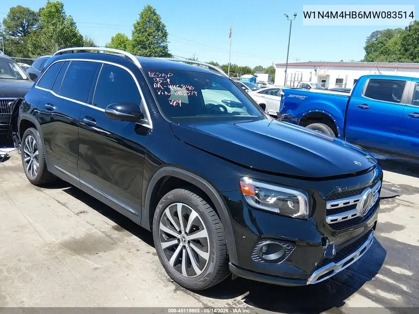 2021 Mercedes-Benz Glb 250 4Matic VIN: W1N4M4HB6MW083514 Lot: 45119985