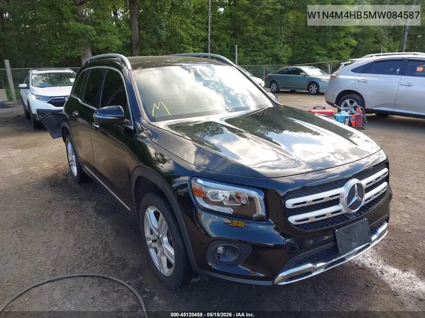 2021 Mercedes-Benz Glb 250 4Matic VIN: W1N4M4HB5MW084587 Lot: 45120458