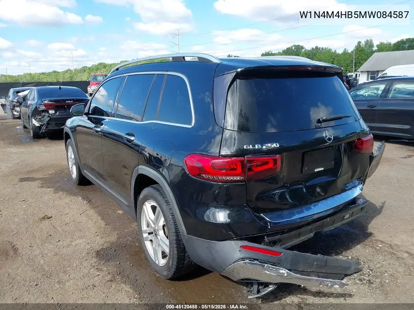2021 Mercedes-Benz Glb 250 4Matic VIN: W1N4M4HB5MW084587 Lot: 45120458