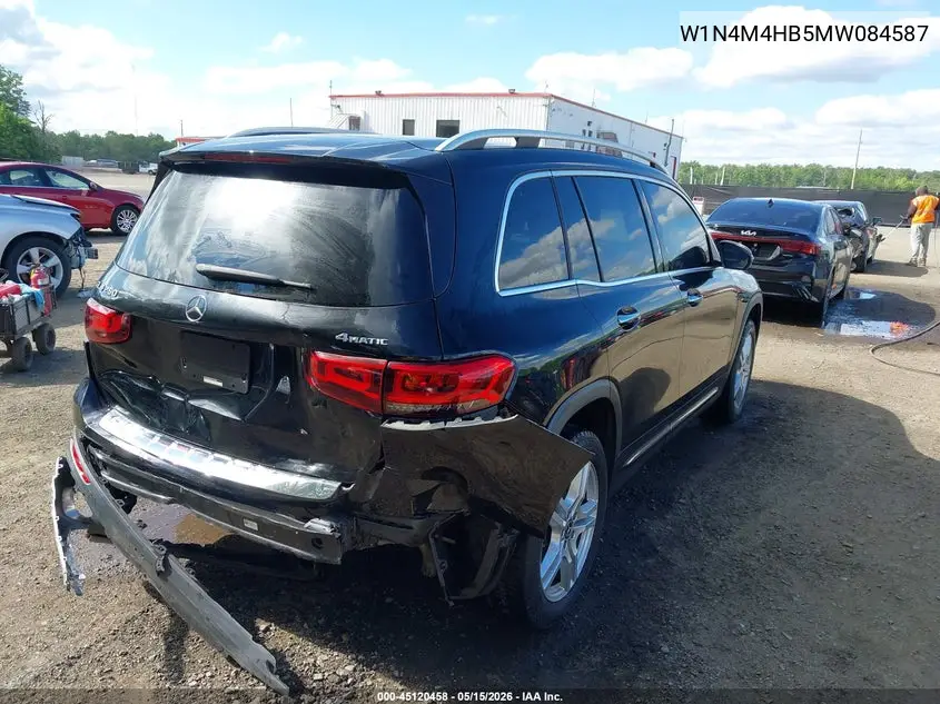 2021 Mercedes-Benz Glb 250 4Matic VIN: W1N4M4HB5MW084587 Lot: 45120458