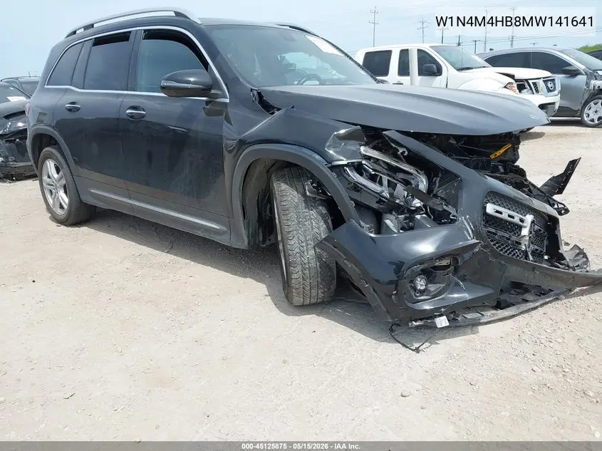 2021 Mercedes-Benz Glb 250 4Matic VIN: W1N4M4HB8MW141641 Lot: 45125875