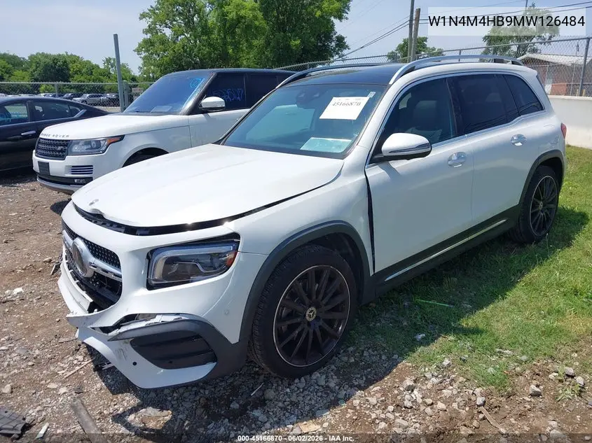 2021 Mercedes-Benz Glb 250 4Matic VIN: W1N4M4HB9MW126484 Lot: 45166870