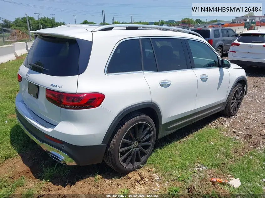 2021 Mercedes-Benz Glb 250 4Matic VIN: W1N4M4HB9MW126484 Lot: 45166870