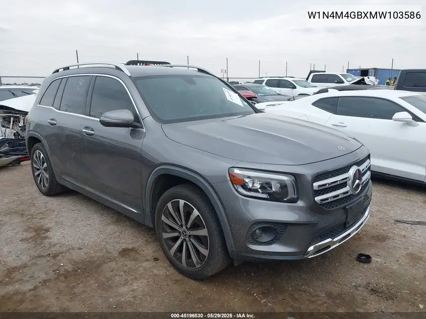 2021 Mercedes-Benz Glb 250 VIN: W1N4M4GBXMW103586 Lot: 45196530