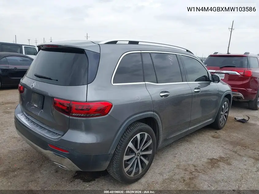 2021 Mercedes-Benz Glb 250 VIN: W1N4M4GBXMW103586 Lot: 45196530