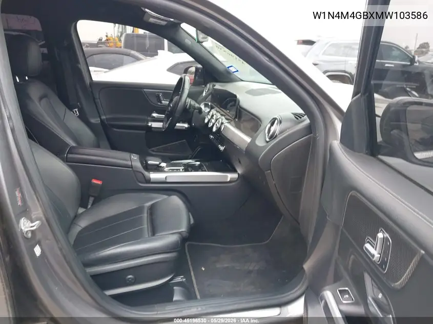 2021 Mercedes-Benz Glb 250 VIN: W1N4M4GBXMW103586 Lot: 45196530