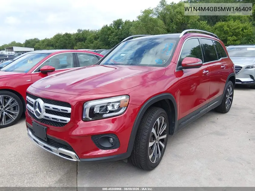 2021 Mercedes-Benz Glb 250 VIN: W1N4M4GB5MW146409 Lot: 45308966