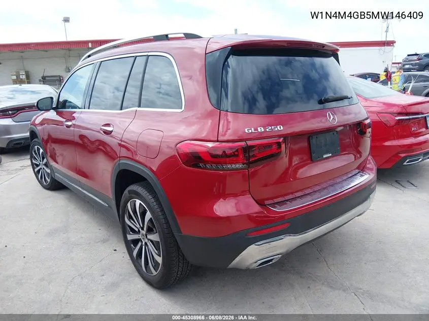 2021 Mercedes-Benz Glb 250 VIN: W1N4M4GB5MW146409 Lot: 45308966