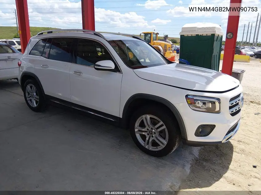 2021 Mercedes-Benz Glb 250 VIN: W1N4M4GB2MW090753 Lot: 45320304