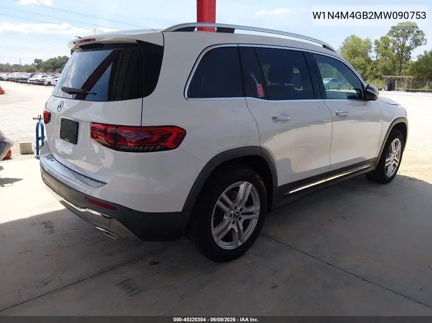 2021 Mercedes-Benz Glb 250 VIN: W1N4M4GB2MW090753 Lot: 45320304