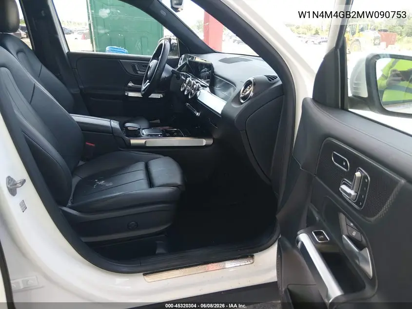 2021 Mercedes-Benz Glb 250 VIN: W1N4M4GB2MW090753 Lot: 45320304