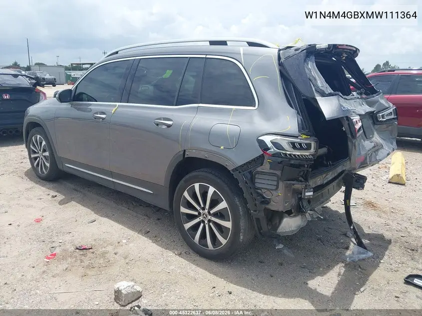 2021 Mercedes-Benz Glb 250 VIN: W1N4M4GBXMW111364 Lot: 45322637