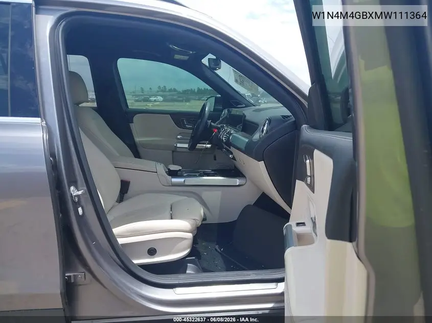 2021 Mercedes-Benz Glb 250 VIN: W1N4M4GBXMW111364 Lot: 45322637