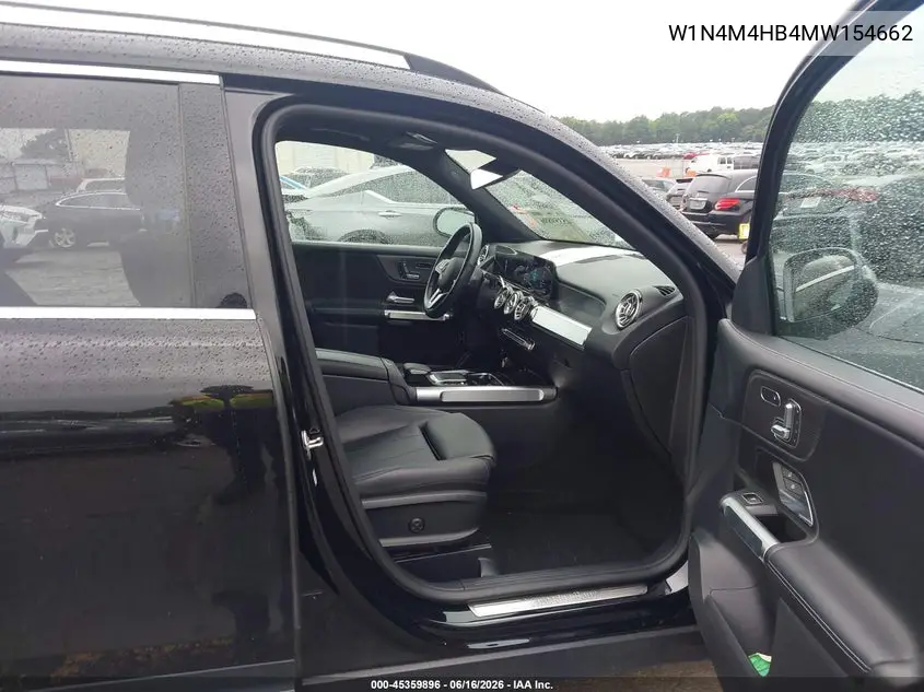 2021 Mercedes-Benz Glb 250 4Matic VIN: W1N4M4HB4MW154662 Lot: 45359896
