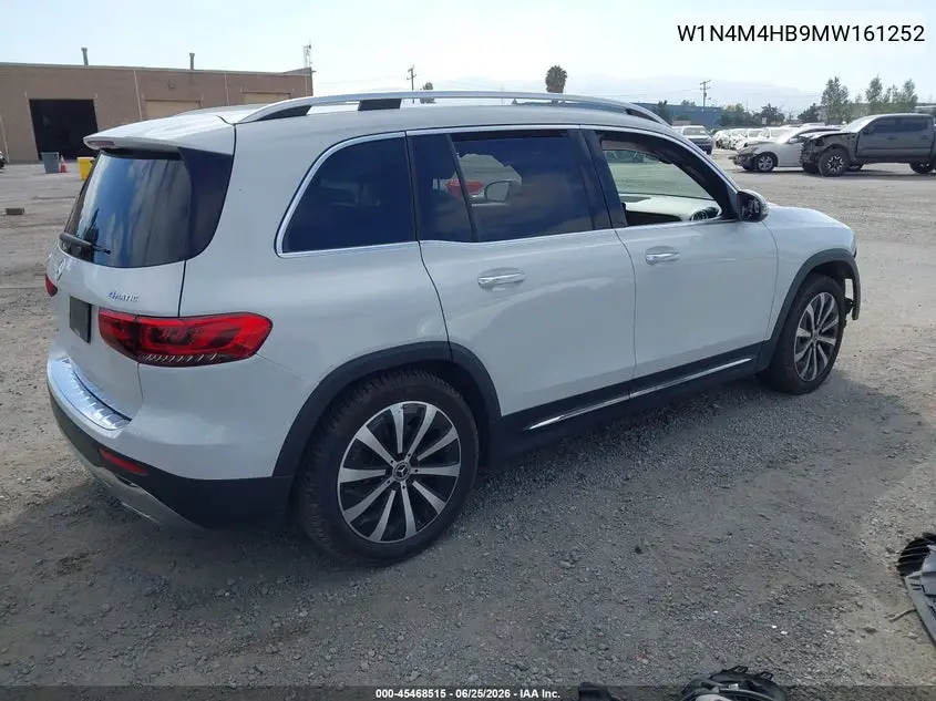 2021 Mercedes-Benz Glb 250 4Matic VIN: W1N4M4HB9MW161252 Lot: 45468515
