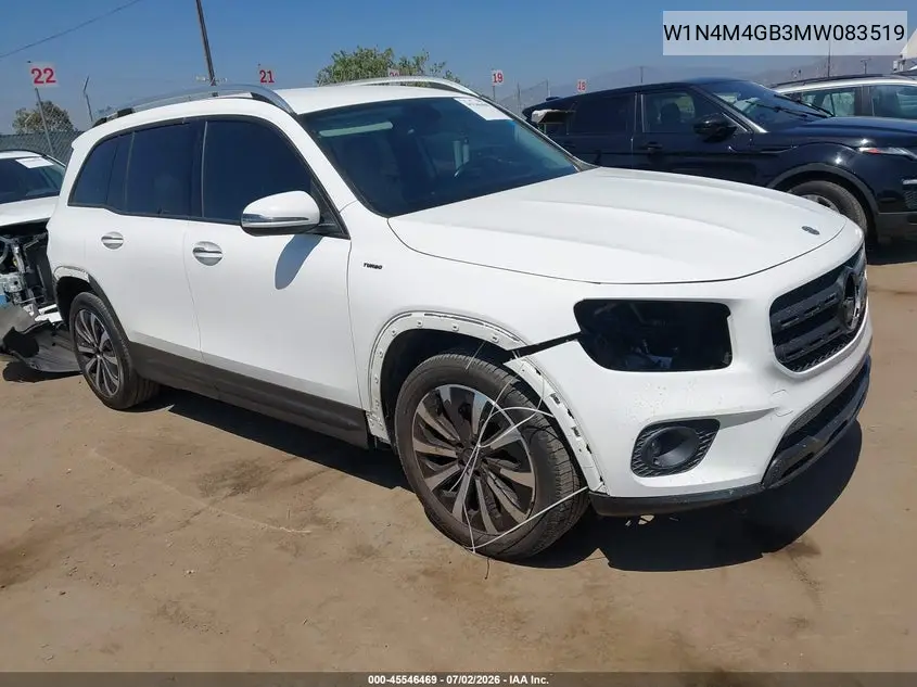 2021 Mercedes-Benz Glb 250 VIN: W1N4M4GB3MW083519 Lot: 45546469