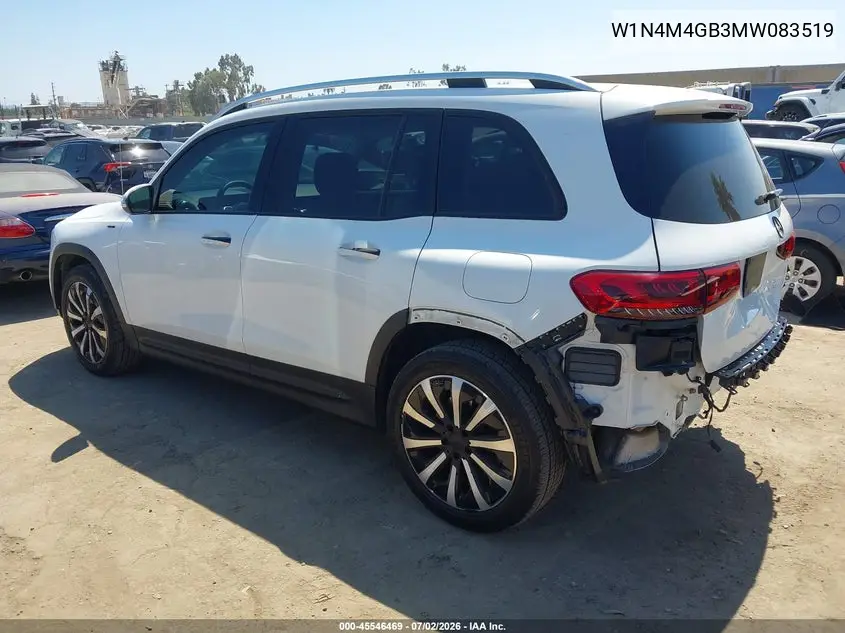 2021 Mercedes-Benz Glb 250 VIN: W1N4M4GB3MW083519 Lot: 45546469