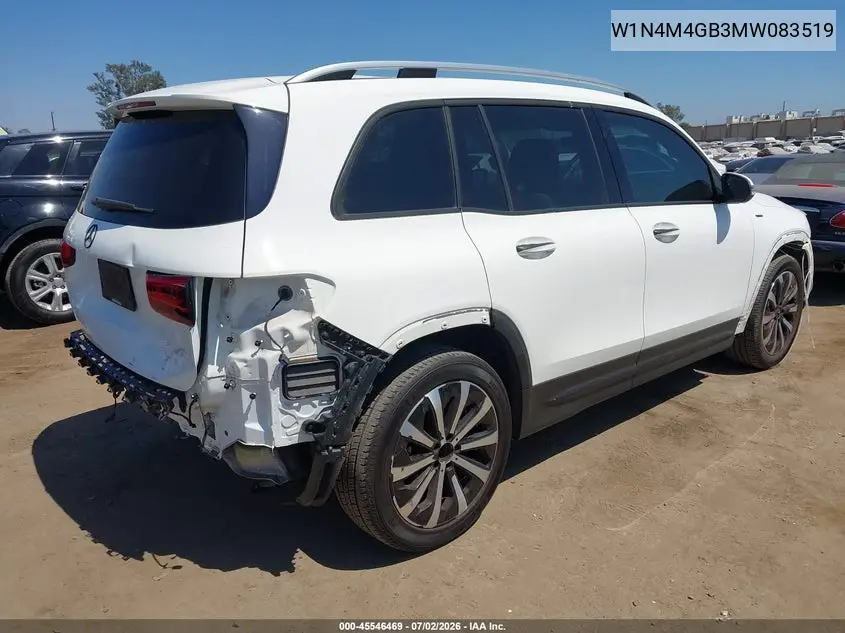 2021 Mercedes-Benz Glb 250 VIN: W1N4M4GB3MW083519 Lot: 45546469